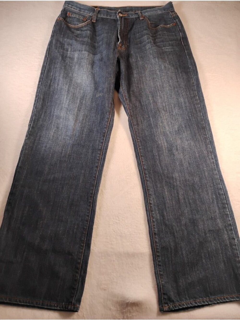 Lucky Brand 181 Relaxed Straight Mens Jeans Regular Inseam Size 34 Medium Wash